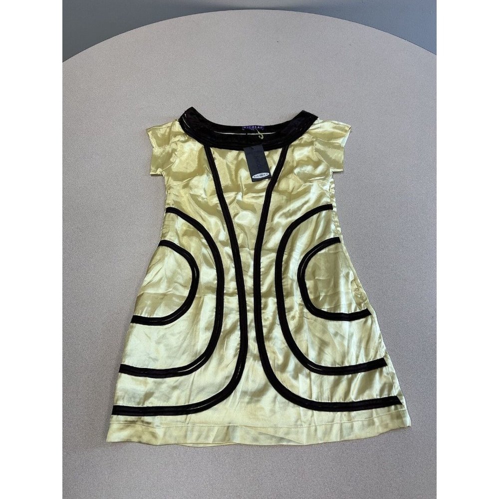 Womens Nico La yellow swirled Dress Sleeveless Size Small nwt 297